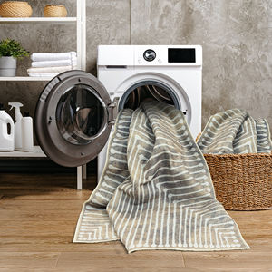 Tapis Adiva en coton turc lavable avec dos en polyester antidérapant, motif géométrique, poils courts, pour salon, chambre à coucher, usage domestique - Product Image 4