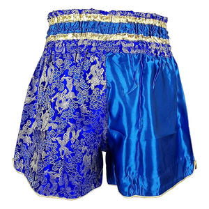 Shorts de boxe Muay Thai personnalisés en gros, design en satin à fente, dragon brodé, OEM ODM, shorts d'entraînement de combat - Product Image 2