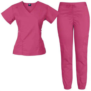 Moda Hospital Poliéster Rayón Spandex Jogger Mujeres Scrub Sets Uniformes quirúrgicos Custom Scrub Uniform Sets Enfermera Care Set - Product Image 5