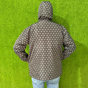 Sweat à capuche zippé 100% coton à motif uni imprimé personnalisé pour hommes sweats à capuche en molleton d'hiver surdimensionnés pour hommes méthode d'impression numérique - Product Image 3