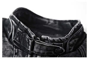 Vestes en jean pour hommes personnalisées avec logo, respirantes, coupe-vent, en toile écologique, style urbain, grandes tailles, service OEM - Product Image 4