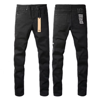 Jeans déchirés personnalisés pour hommes, style streetwear, décontractés, hip-hop, rétro, en denim vieilli, grandes tailles, taille mi-haute, boutonnés