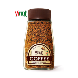 Café 200 g 7.05 oz Café instantané lyophilisé VINUT 24 bouteilles en verre par carton Marque privée OEM Arabica Robusta - Product Image 1