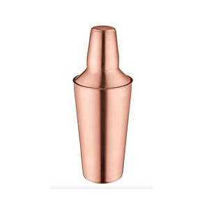 Ensemble de shaker à cocktail Cobbler de 28 oz au design moderne, en fer plaqué cuivre, pour la maison, les repas et les fêtes - Product Image 2