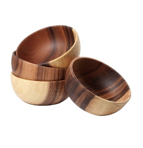 Bol de service à salade en bois poli fait main en gros - Taille personnalisée et toutes les couleurs disponibles - Product Image 1