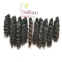 Extensions de cheveux indiens pas chères, non traitées chimiquement, bouclées, soyeuses, douces, vierges, Remy, couleur noire naturelle, à clipser