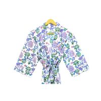 Nouvelle arrivée, robe kimono longue en coton pour femmes, imprimé floral, design de créateur, faite à la main, col en V, fermeture à cordon, séchage rapide, respirante