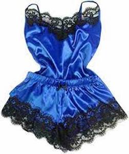 Offre Spéciale Ensemble de pyjamas en satin doux et respirant pour femmes filles Fermeture à cordon pour toutes les saisons-Vêtements de nuit Shorts - Product Image 6