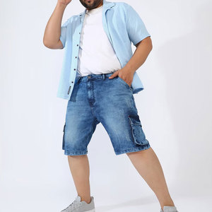 Shorts de Mezclilla para Hombre, Estilo Casual Cómodo para el Día a Día, Color Azul Clásico, Corte Ajustado, Inspirado en la Moda Urbana, Shorts de Mezclilla para Hombre para el Verano - Product Image 2