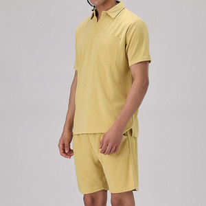 Conjunto de Verano Personalizado para Hombre, Camiseta de Manga Corta Transpirable de Algodón Informal, Conjunto Deportivo Masculino de 2 Piezas - Product Image 3