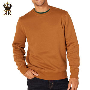 Nouveau sweat-shirt à col rond pour homme, décontracté, basique, hiver, col rond, thermique, 100% coton, couleur personnalisée, coupe ajustée, sweat-shirt doux - Product Image 1