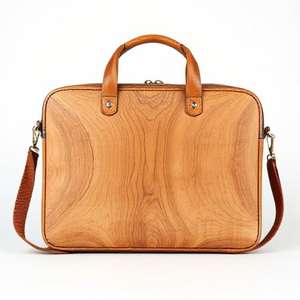Sac en bois fait main pour ordinateur portable mallette polie avec touche décorative pour le transport d'ordinateur portable - Product Image 4
