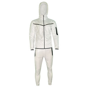 Chándales hechos en fábrica, chándal de poliéster personalizado al por mayor, chándal con rayas laterales, trajes para correr para hombres - Product Image 6