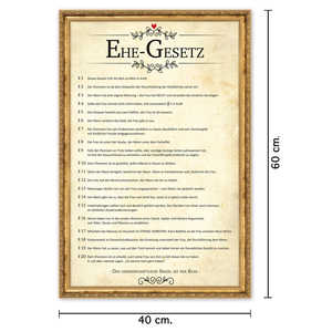 Póster de Estilo Tradicional con Leyes de Matrimonio para Bodas - Product Image 3