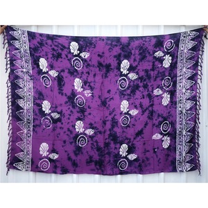 New Arrival Hawaiian Sarong Pareo Mono Color 100% Rayon Wholesale Custom Bali Manufacturer Beachwear Cover Up MN0005-02-180 - Product Image 1