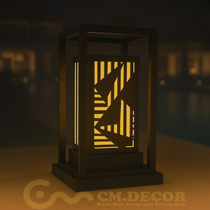 DNT.004.09 Luminaire de jardin haut de gamme 30W, corps en fer et aluminium, lumière LED blanc chaud, électrique AC/DC RGBW pour aménagement paysager, certifié ETL - Product Image 1