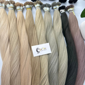 Extensions de cheveux en kératine à pointe plate de couleur personnalisée de luxe Sun Hair Company, cheveux humains vietnamiens à double trame, 100% cuticules alignées - Product Image 2