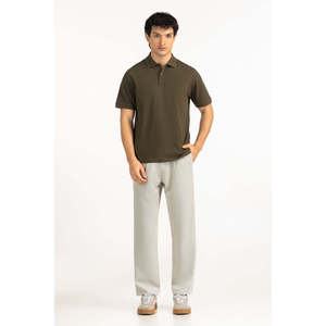 Polo en tricot uni pour homme, coupe classique, col brodé, manches courtes en élasthanne, respirant, confortable, taille XL - Product Image 6