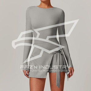 ชุดเครื่องแบบเทนนิสของผู้หญิงชุดเล่นเทนนิสชุดเล่นกีฬาผ้าสแปนเด็กซ์/ ผ้าไนลอนแห้งเร็วระบายอากาศได้ดี - Product Image 1