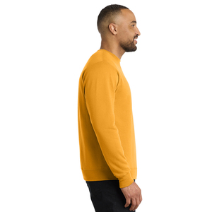 Sweat-shirt à col rond à manches longues pour hommes, en molleton de coton mélangé durable, pull chaud et élégant pour les saisons froides - Product Image 4