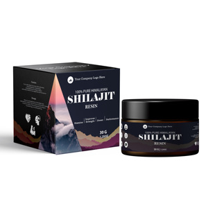 Supplément à base de plantes de qualité supérieure à l'extrait de résine de Shilajit de l'Himalaya de marque privée pour l'image de marque personnalisée et le bien-être naturel - Product Image 1