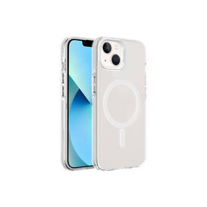 Funda Protectora Rígida Transparente Esmerilada C-Pro con Electrochapado, Compatible con Carga Inalámbrica MagSafe para iPhone 15, Marca Netzy - Product Image 1