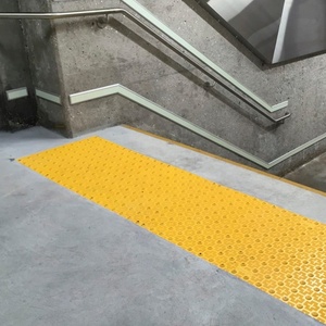 Aceras 600*300 Fibra de vidrio SMC Azulejo táctil Pavimento TGSI Indicadores Azulejo Antideslizante FRP GRP Pavimentación táctil peatones - Product Image 5