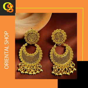 ชุดตุ้มหูที่ออกแบบเองได้รับการออกแบบแบบดั้งเดิม22CT ต่างหูชุบทอง Jhumka สำหรับผู้หญิงเครื่องประดับสำหรับผู้หญิงที่สวมใส่โดยผู้ส่งออก - Product Image 6