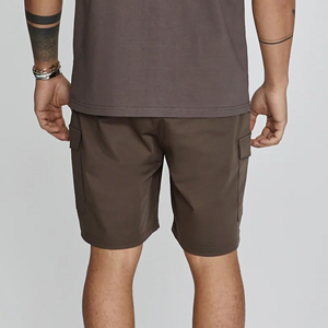 Printemps été nouveau jogger à la mode pour hommes vêtements décontractés d'été 100% coton sergé court avec poches cargo shorts de jogging pour hommes - Product Image 3