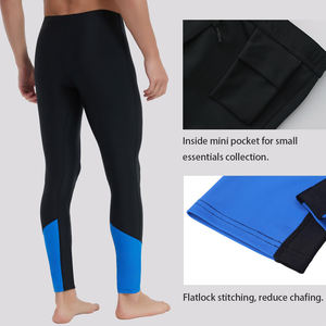 Elastic Waist Yoga <b>Leggings</b> Custom Patch <b>Pockets</b> High Waist Men's <b>Leggings</b> Fully Customizable Men's Fitness <b>Legging</b> - Product Image 2