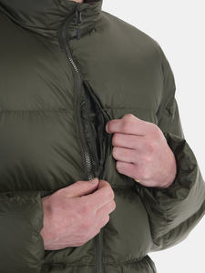 Veste matelassée élégante, confortable et légère pour hommes Veste d'hiver en toile chaude et imperméable avec capuche - Product Image 4