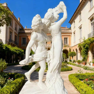 <span class=keywords><strong>Statua</strong></span> Romantica a Grandezza Naturale di <span class=keywords><strong>Apollo</strong></span> e Dafne, Scultura in Marmo Naturale Intagliata a Mano, Design Europeo, Resistente per Giardino e Uso Esterno - Product Image 1