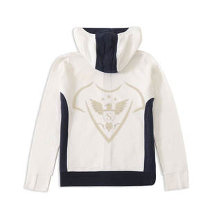 Jersey de talla grande de algodón 100% de alta calidad para mujer, logotipo personalizado, ropa de calle de invierno, insignia, Sudadera con capucha con estampado de lana, hombro caído - Product Image 3