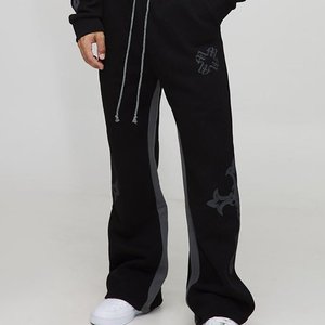 ชุดวอร์มสีดำสำหรับผู้ชายชุดวอร์มระบายอากาศได้ดีพิมพ์ลายโลโก้ตามสั่ง - Product Image 3