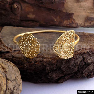 Bracelet et manchette en plaqué or de créateur faits à la main SKU5737 - Product Image 3