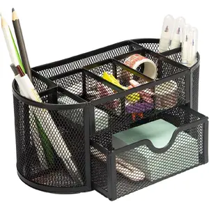 Mesh Bureau Organizer Bureau Caddy Kantoor Organizer Voor Metalen Pen Stand Bureau Organizer Voor Thuis Kantoor & Studie Tafel Groothandel