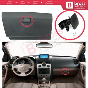 BDP1024 กล่องถุงมือ ฝาปิด ที่จับ ปุ่มเปิด สีดำ 8200078820 สำหรับเมแกน MK2 คลีโอ MK3 - Product Image 5