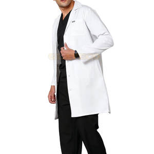 Bata de laboratorio médica y quirúrgica personalizada al por mayor, bata de laboratorio hospitalario de buena calidad a la venta - Product Image 3