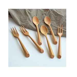 Ensemble de couverts en bois 100% de qualité alimentaire, meilleur ensemble de couverts pour la maison, la cuisine, la table, bois massif, miroir, cadeaux, vente directe d'usine, tendance - Product Image 4