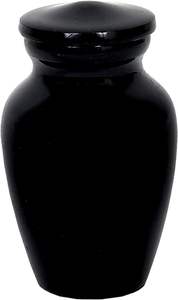 โกศใส่ศพรูปดอกไม้สีขาวของที่ระลึกงานเผาศพทำจากโลหะขนาดเล็กพร้อมสติกเกอร์สำเร็จรูป - Product Image 5