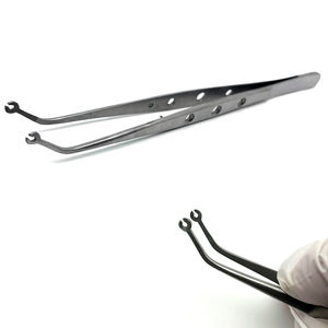 Pinzas Dentales de Acero Inoxidable de Alta Calidad, Pinzas Manuales de Algodón para Universidad, con Punta Angulada y Dentada, Reutilizables, para Cirugía Dental - Product Image 1