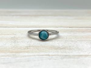 Anillo de Boda Hecho a Mano de Plata de Ley 925 con Turquesa, Estilo Boho Clásico, para Mujer, Regalo para Mamá - Product Image 3