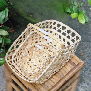 Decorative BAMBOO GIFT <b>BASKET</b> Pattern Gift <b>Basket</b> Perfect for Weddings, Birthdays, and Festive Occasions <b>Basket</b> for Gift Packing - Product Image 5