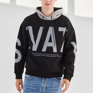 Sweat à capuche en mélange de coton doux pour hommes avec poche kangourou Sweat à capuche en mélange de coton toutes saisons pour hommes avec tissu respirant - Product Image 1