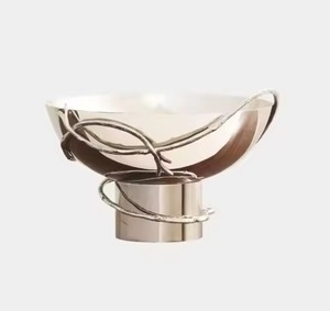 Bol rond en or de forme martelée, nouveau design, bol à salade, bol de service, décoration de table à manger - Product Image 3