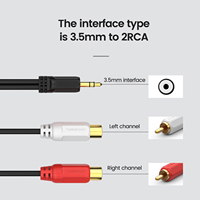 Câbles audio et vidéo - 9,5 mm mâle + 9,5 mm femelle 3 pièces LCB-69