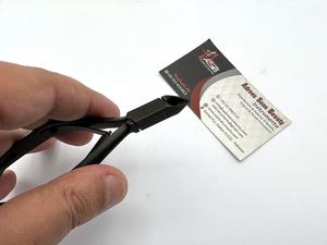 Pince à cuticules professionnelle en acier durable noir mat coupe-ongles coupe-ongles outil de coupe pour les doigts - Product Image 2