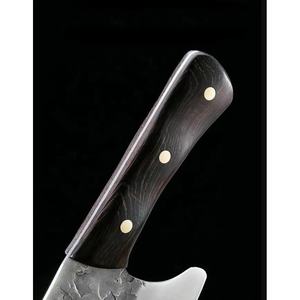 Custom Handmade 10-Inch Carbon Steel Chef Cleaver Knife with Unique Leather Sheath Beautiful Handle Customizable Supported - Product Image 5