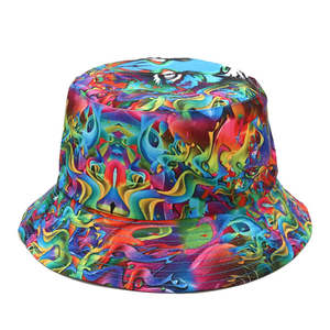 Unisex Outdoor Anti-Wind Bucket Hat Custom Sublimation Logo Cotton Plain Beach <b>Cap</b> Wholesale <b>Summer</b> Silk Wide Brim for Fishermen - Product Image 4