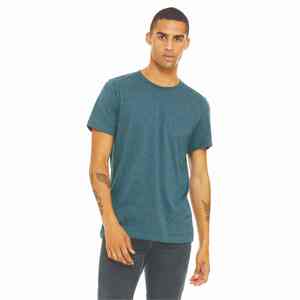 T-shirt ras du cou en coton biologique 100% pour hommes Coupe décontractée durable avec motif de caractère Tissu tricoté uni - Product Image 6